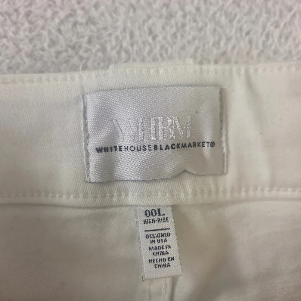 White House Black Market High Rise Wide Leg Sailor Pants White Silver Button 00L - Picture 6 of 11